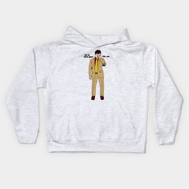 So Is That Guy! // Hot Dog Suit Kids Hoodie by darklordpug